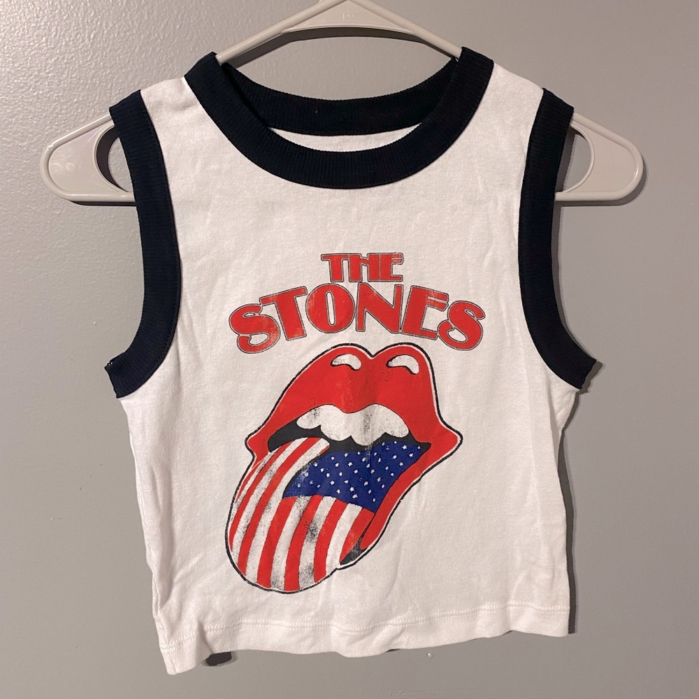 Rolling Stones cropped tank top size S